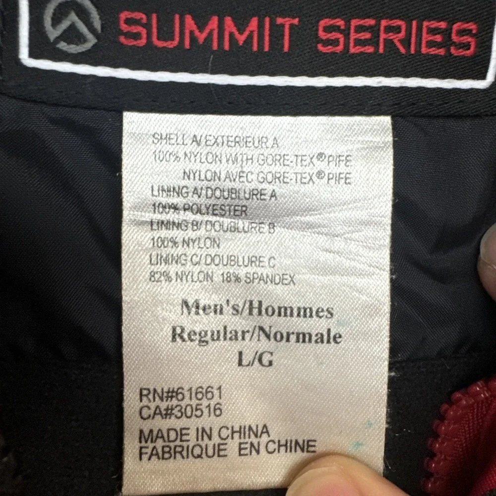 The North Face Summit Series Gore-Tex XCR Jacket Mens L Red Hooded Shell Coat